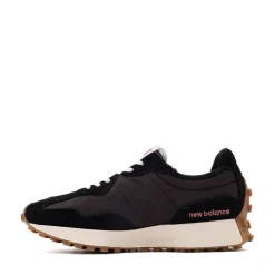 Womens New Balance 327 Athletic Shoe - Black / White / Mineral Red