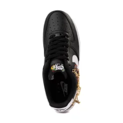 Womens Nike Air Force 1 '07 Premium Flowers Athletic Shoe - Black / Metallic Gold / White / White