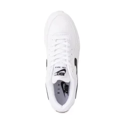 Womens Nike Air Max 90 Athletic Shoe - White / White / Black