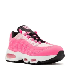 Womens Nike Air Max 95 Big Bubble Athletic Shoe - Pink Glow / Metallic Silver / Off Noir