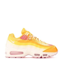 Womens Nike Air Max 95 Big Bubble Athletic Shoe - University Gold / Coconut Milk / Pink Foam