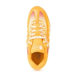 Womens Nike Air Max 95 Big Bubble Athletic Shoe - University Gold / Coconut Milk / Pink Foam