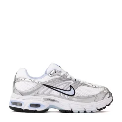 Womens Nike Air Max Moto 2K Athletic Shoe - White / Metallic Silver / Black / Hydrogen Blue