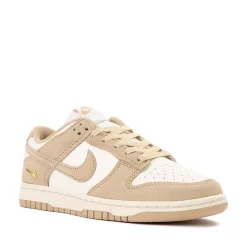 Womens Nike Dunk Low Athletic Shoe - Sail / White / Metallic Gold / Linen
