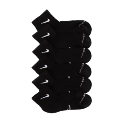 Womens Nike Everyday Elevated Ankle Socks 6 Pack - Black