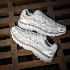 Womens Nike P-6000 Athletic Shoe - Metallic Summit White / Pure Platinum / Wolf Grey / White
