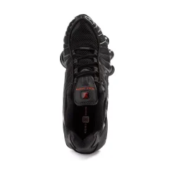 Womens Nike Shox TL Athletic Shoe - Black / Metallic Hematite / Max Orange / Black