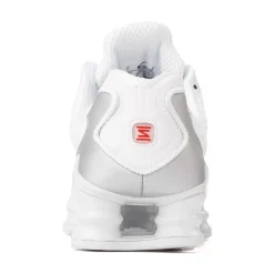 Womens Nike Shox TL Athletic Shoe - White / Metallic Silver / Max Orange / White