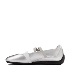 Womens PUMA Speedcat Ballet Metallic Sneaker - Silver / PUMA White