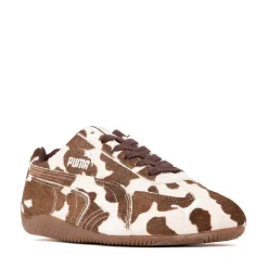 Womens PUMA Speedcat Cow Print - Chocolate Brown / Warm White