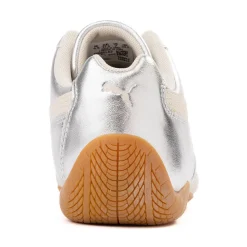 Womens PUMA Speedcat Metallic Athletic Shoe - Silver / Alpine Snow / Gum