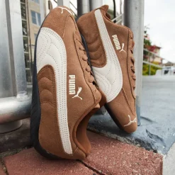 Womens PUMA Speedcat OG Athletic Shoe - Haute Coffee / Frosted Ivory / Black