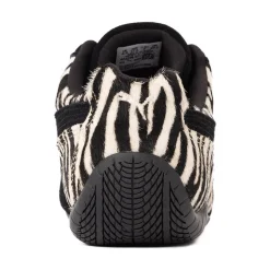 Womens PUMA Speedcat Zebra Athletic Shoe - Warm White / PUMA Black