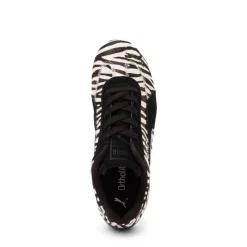 Womens PUMA Speedcat Zebra Athletic Shoe - Warm White / PUMA Black