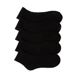 Womens Quarter Socks 5 Pack - Black