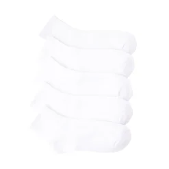 Womens Quarter Socks 5 Pack - White