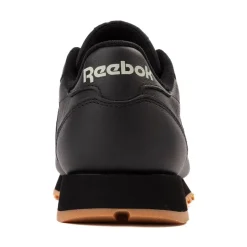 Womens Reebok Classic Leather Athletic Shoe - Black / Gum