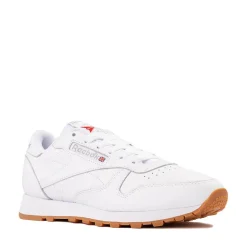 Womens Reebok Classic Leather Athletic Shoe - White / Gum