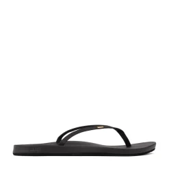 Womens Reef Cushion Slim Sandal - Black