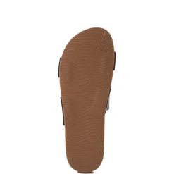Womens Reef Cushion Vista Slide Sandal - Black / Natural