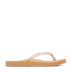Womens Reef Ginger Slide Sandal - Cream / Tan