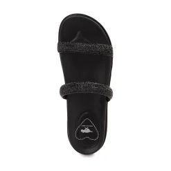 Womens Rocket Dog Sparkle Slide Sandal - Black
