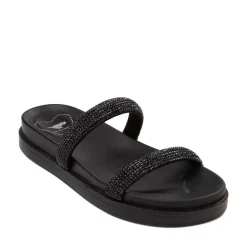 Womens Rocket Dog Sparkle Slide Sandal - Black