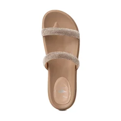 Womens Rocket Dog Sparkle Slide Sandal - Camel
