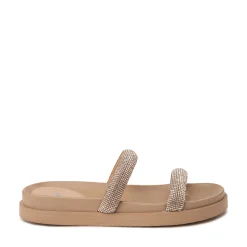 Womens Rocket Dog Sparkle Slide Sandal - Camel
