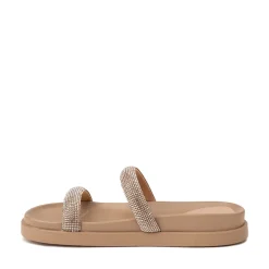 Womens Rocket Dog Sparkle Slide Sandal - Camel