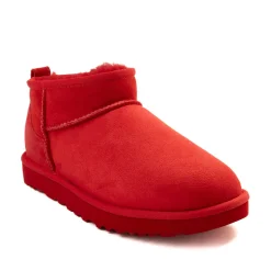 Womens UGG® Classic Ultra Mini Boot - Ribbon Red