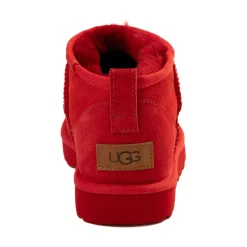 Womens UGG® Classic Ultra Mini Boot - Ribbon Red