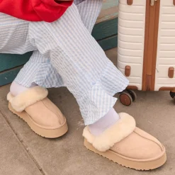 Womens UGG® Disquette Platform Clog - Sand