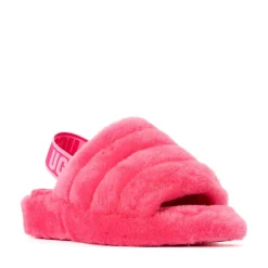 Womens UGG® Fluff Yeah Slide - Deep Coral