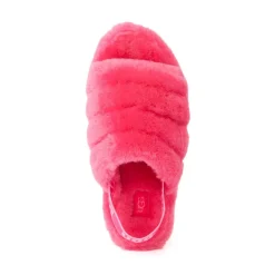 Womens UGG® Fluff Yeah Slide - Deep Coral
