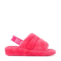 Womens UGG® Fluff Yeah Slide - Deep Coral