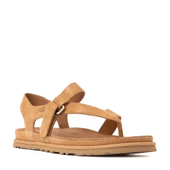 Womens UGG® GoldenGaze Toe Post Sandal - Chestnut