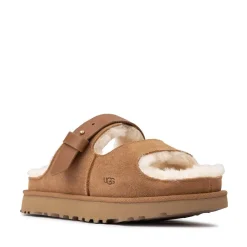 Womens UGG® Greenport Strap Slide Sandal - Chestnut