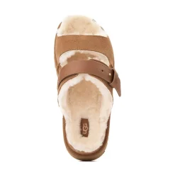 Womens UGG® Greenport Strap Slide Sandal - Chestnut