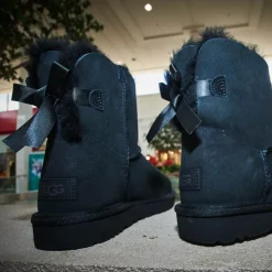 Womens UGG® Mini Bailey Bow II Boot - Black
